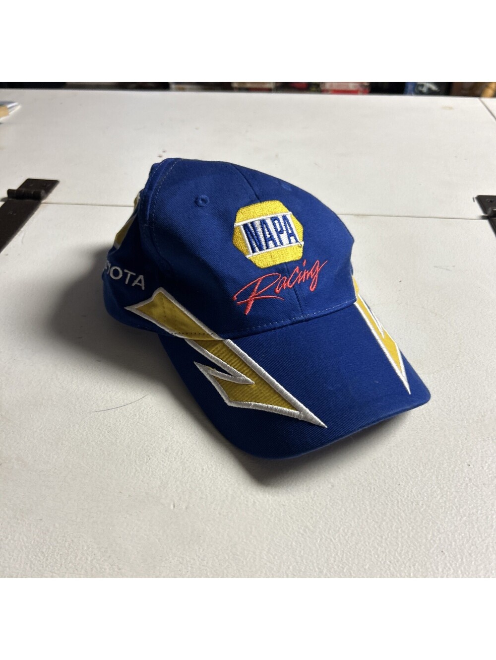 Vintage NAPA RACING Hat #55 Toyota Strap Back Michael Waltrip Adult Blue Cap